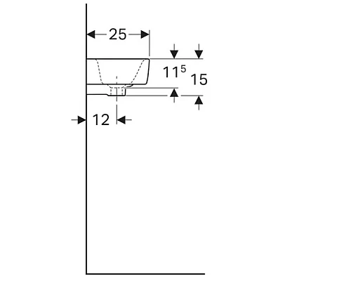 Купить Раковина 50х25 см Geberit Renova Compact 276150000 в магазине сантехники Santeh-Crystal.ru