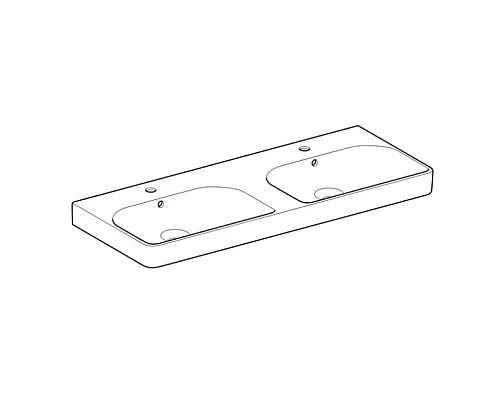 Заказать Раковина 120х48 см Geberit Smyle Square 500.223.01.1 в магазине сантехники Santeh-Crystal.ru