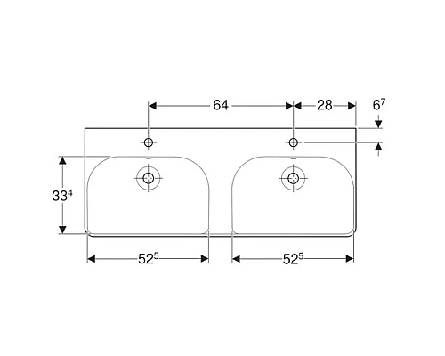 Заказать Раковина 120х48 см Geberit Smyle Square 500.223.01.1 в магазине сантехники Santeh-Crystal.ru
