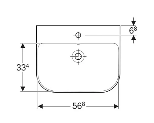 Купить Раковина 60х48 см Geberit Smyle 500.228.01.1 в магазине сантехники Santeh-Crystal.ru