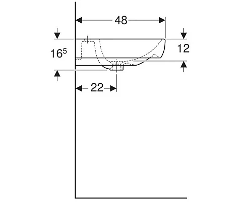 Купить Раковина 60х48 см Geberit Smyle 500.228.01.1 в магазине сантехники Santeh-Crystal.ru