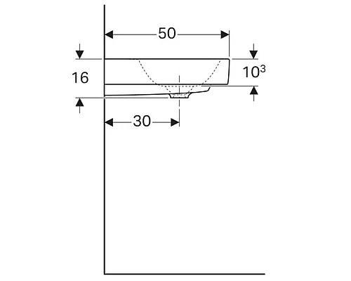 Купить Раковина 75х50 см Geberit Citterio 500.545.01.1 в магазине сантехники Santeh-Crystal.ru