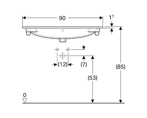 Заказать Раковина 90х48 см Geberit Acanto 500.643.01.2 в магазине сантехники Santeh-Crystal.ru