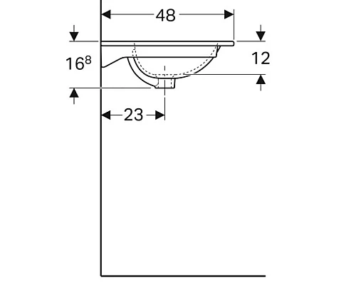 Заказать Раковина 90х48 см Geberit Acanto 500.643.01.2 в магазине сантехники Santeh-Crystal.ru