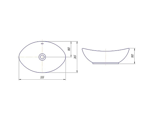 Купить Раковина 55,5х36,5 см Bellezza Гамма 4620008193823 в магазине сантехники Santeh-Crystal.ru