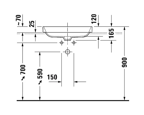 Купить Раковина 60х40 см Duravit Happy D.2 Plus 2359600000 в магазине сантехники Santeh-Crystal.ru