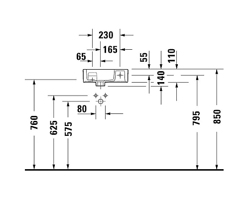 Купить Раковина 38х25 см Duravit Vero Air 0724380000 в магазине сантехники Santeh-Crystal.ru