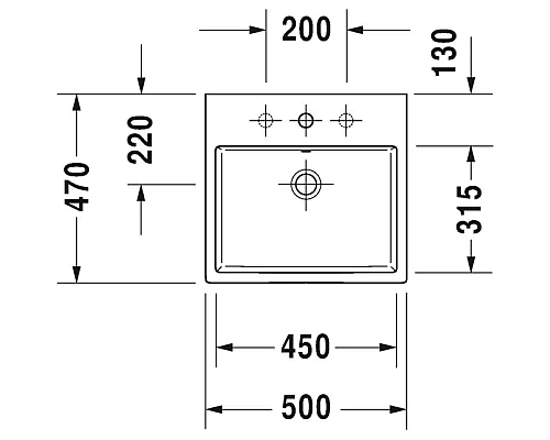 Купить Раковина 50х47 см Duravit Vero Air 2350500000 в магазине сантехники Santeh-Crystal.ru