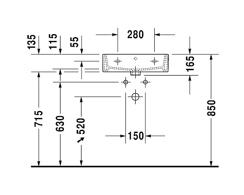 Купить Раковина 50х47 см Duravit Vero Air 2350500000 в магазине сантехники Santeh-Crystal.ru