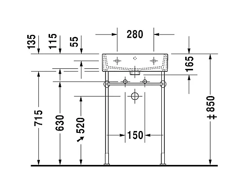 Купить Раковина 50х47 см Duravit Vero Air 2350500000 в магазине сантехники Santeh-Crystal.ru