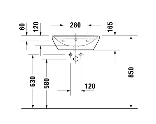 Купить Раковина 55х44 см Duravit D-Neo 2366550000 в магазине сантехники Santeh-Crystal.ru
