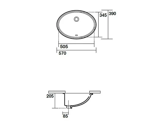 Приобрести Раковина 57х39 см Kerasan Diamante 773301 в магазине сантехники Santeh-Crystal.ru