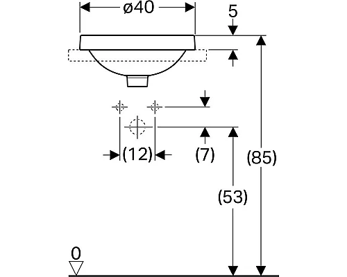 Купить Раковина 40х40 см Geberit VariForm 500.700.01.2 в магазине сантехники Santeh-Crystal.ru