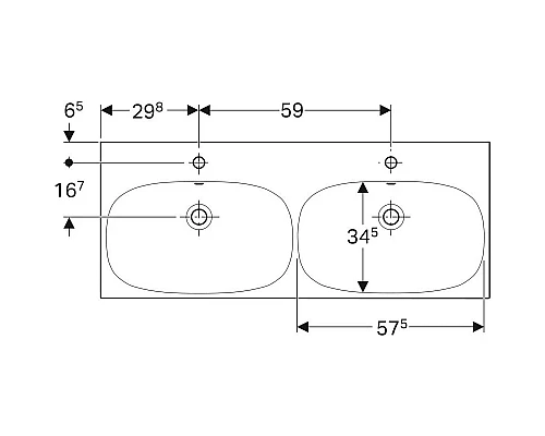 Купить Раковина 120х48,2 см Geberit Acanto 500.627.01.2 в магазине сантехники Santeh-Crystal.ru