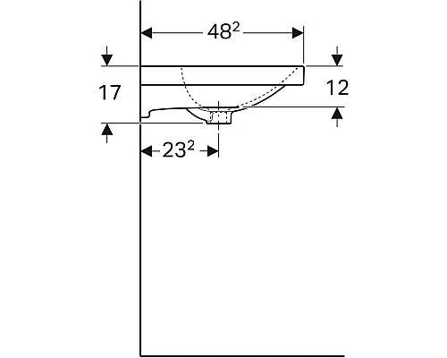 Купить Раковина 64,5х48,2 см Geberit Acanto 500.621.01.2 в магазине сантехники Santeh-Crystal.ru