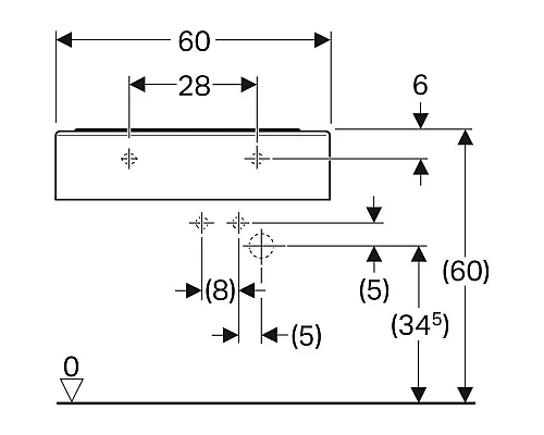 Заказать Раковина 60х40 см Geberit Bambini 326060000 в магазине сантехники Santeh-Crystal.ru