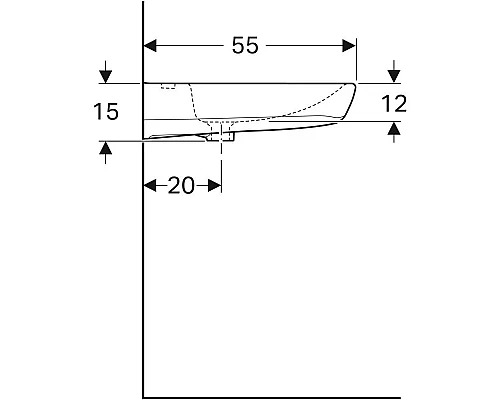 Заказать Раковина 55х55 см Geberit Renova Comfort 258557000 в магазине сантехники Santeh-Crystal.ru
