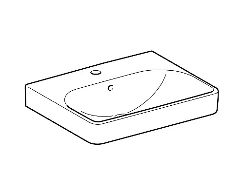 Купить Раковина 55х44 см Geberit Smyle Square 500.259.01.1 в магазине сантехники Santeh-Crystal.ru