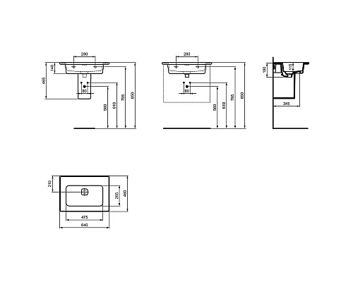 Заказать Раковина 60х46 см Ideal Standard Strada II T363301 в магазине сантехники Santeh-Crystal.ru