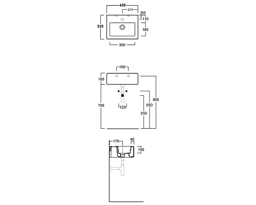 Заказать Раковина 43x33,5 см Simas Frozen FZ14nerox1 в магазине сантехники Santeh-Crystal.ru