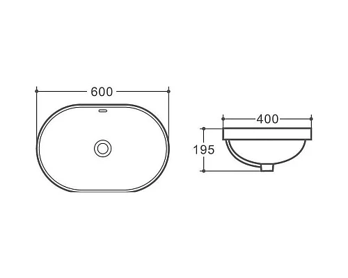 Приобрести Раковина 60х40 см Art&Max AM6360 в магазине сантехники Santeh-Crystal.ru