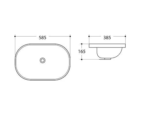 Купить Раковина 58,5х38,5 см Art&Max AM-5006-B в магазине сантехники Santeh-Crystal.ru