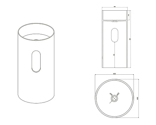 Заказать Раковина напольная 40х40 см NT Bagno Pavia NT608 в магазине сантехники Santeh-Crystal.ru
