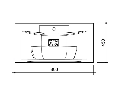 Приобрести Раковина 80х45 см Caprigo Прима ПРМ 800 в магазине сантехники Santeh-Crystal.ru