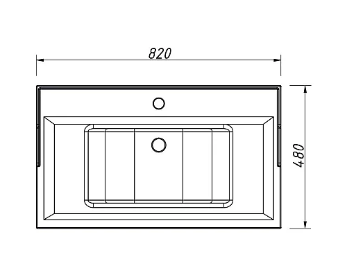 Купить Раковина 82х48 см Caprigo Valletta Y-080B в магазине сантехники Santeh-Crystal.ru
