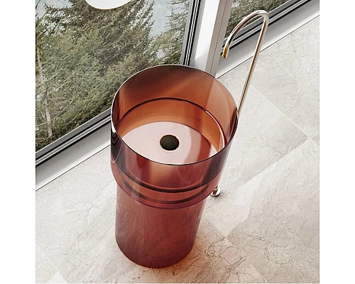 Заказать Раковина напольная 45х45 см Abber Kristall AT2701Opal в магазине сантехники Santeh-Crystal.ru