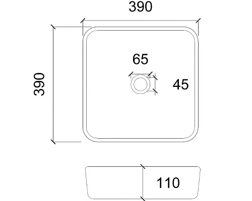 Приобрести Раковина 39х39 см Abber Glas AK2311B в магазине сантехники Santeh-Crystal.ru