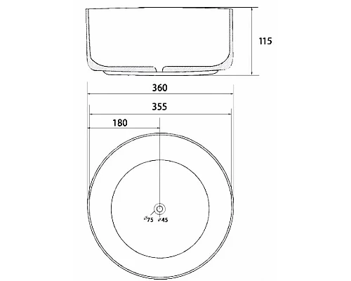 Заказать Раковина 36х36 см Abber Bequem AC2114Regen в магазине сантехники Santeh-Crystal.ru