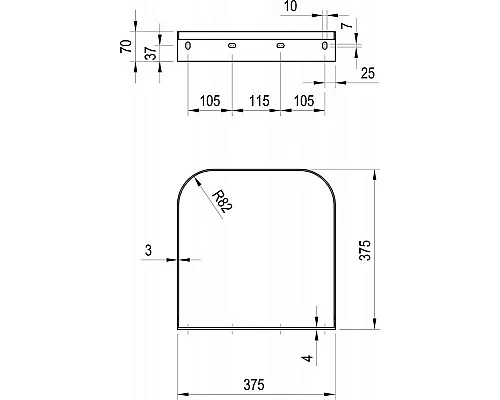 Заказать Кронштейн для раковины Ravak Yard 600 X01782 в магазине сантехники Santeh-Crystal.ru