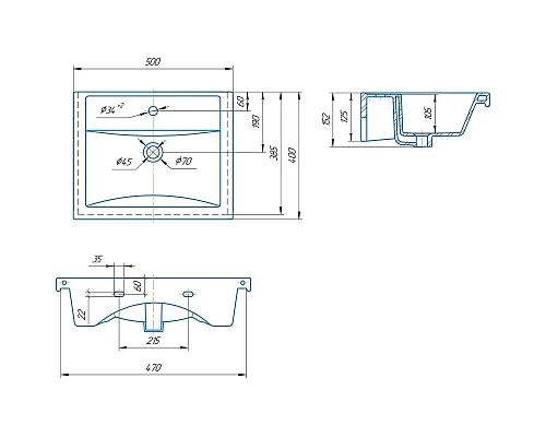 Купить Раковина 50х40 см Corozo Фостер SD-00000991 в магазине сантехники Santeh-Crystal.ru