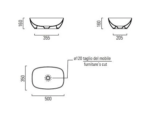 Заказать Раковина 50х35 см GSI Nubes 978404 в магазине сантехники Santeh-Crystal.ru