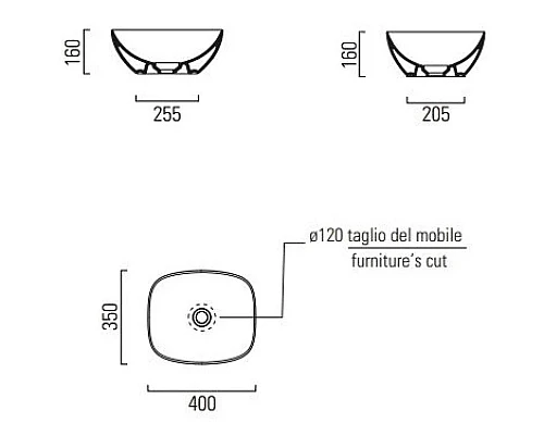 Заказать Раковина 40х35 см GSI Nubes 978526 в магазине сантехники Santeh-Crystal.ru