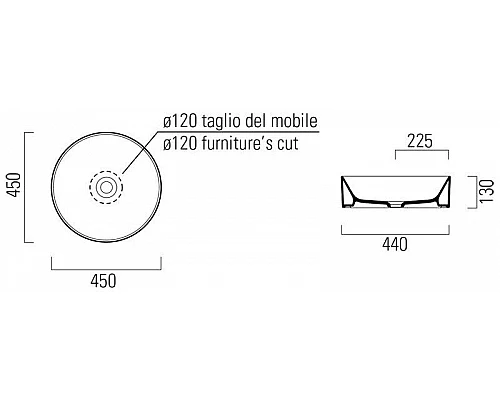 Приобрести Раковина 45х45 см GSI Kube X 942708 в магазине сантехники Santeh-Crystal.ru