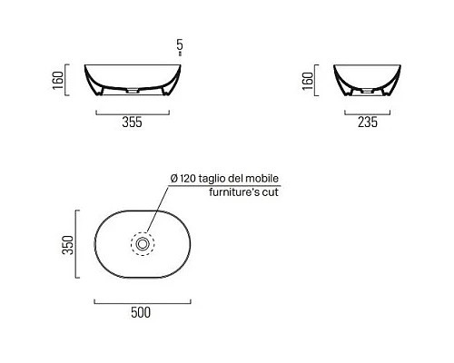 Купить Раковина 50х35 см GSI Pura 886005 в магазине сантехники Santeh-Crystal.ru