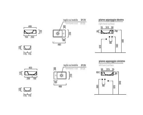 Заказать Раковина 40х23 см GSI Kube X 9484009 в магазине сантехники Santeh-Crystal.ru