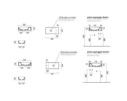 Приобрести Раковина 50х25 см GSI Kube X 9486015 в магазине сантехники Santeh-Crystal.ru