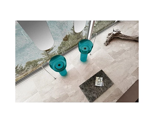 Заказать Раковина напольная 45х45 см Abber Kristall AT2702Aquamarin-H в магазине сантехники Santeh-Crystal.ru