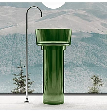 Раковина напольная 45х45 см Abber Kristall AT2702Emerald