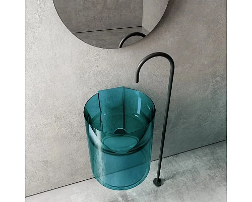 Купить Раковина 42х42 см Abber Kristall AT2704Aquamarin в магазине сантехники Santeh-Crystal.ru