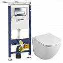 Комплект подвесной унитаз OWL 1975 Vind OWLT190302 + система инсталляции Geberit 458.125.21.1