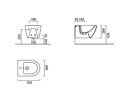 Купить Подвесное биде GSI Pura 8864104 в магазине сантехники Santeh-Crystal.ru