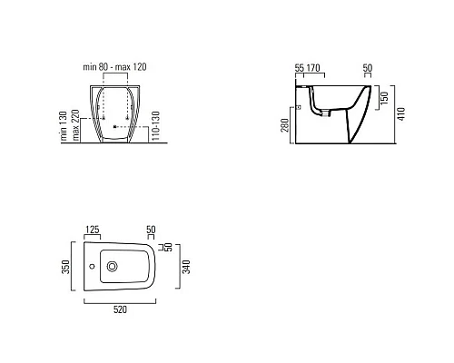 Заказать Биде напольное GSI Nubes 9662109 в магазине сантехники Santeh-Crystal.ru