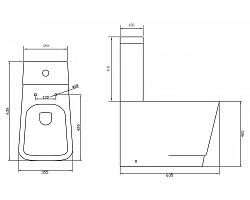 Купить Бачок для унитаза 3/4,5 л BelBagno Romina BB121T в магазине сантехники Santeh-Crystal.ru