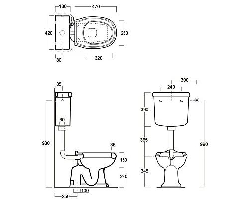Приобрести Бачок для низкой трубы Simas Arcade AR812Bbi в магазине сантехники Santeh-Crystal.ru