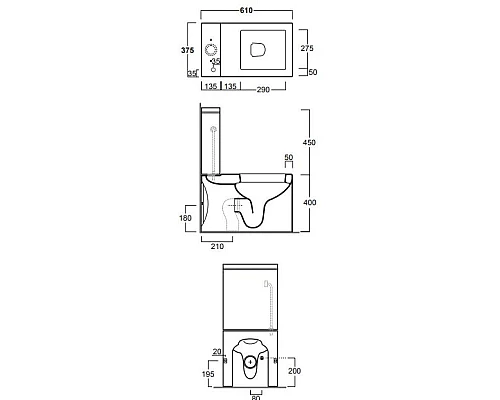 Купить Бачок для унитаза Simas Frozen FZ09bi в магазине сантехники Santeh-Crystal.ru