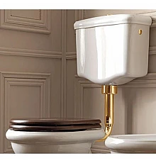 Сливная труба для низкого бачка золото Kerasan 757191